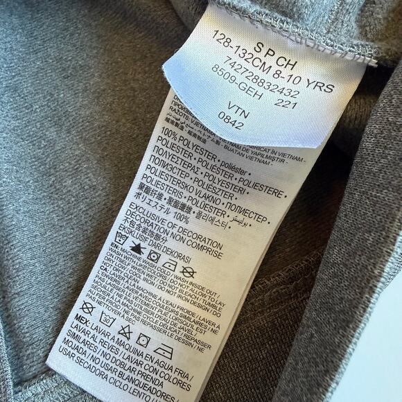 Nike Air Jordan Youth Zip Up Grey Black Athletic Jacket Small 8-10Y - Picture 7 of 9